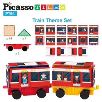 PicassoTiles Magnet Building Blocks STEM Toy Set for Kids