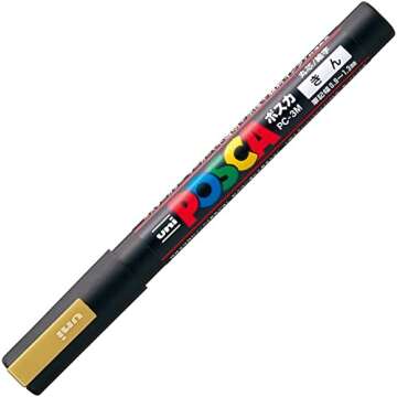 Uni-posca Paint Marker Pen Set - 15 Colors, Gold & Silver