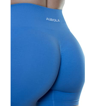 AUROLA Women's High Waisted Athletic Shorts in Lavender