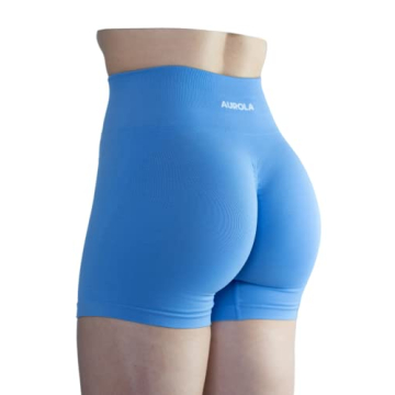 AUROLA Women's High Waisted Athletic Shorts in Lavender