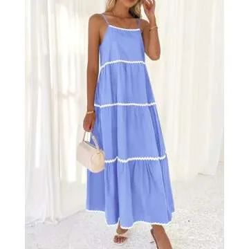 Stylish BTFBM Summer Maxi Dress with Adjustable Straps