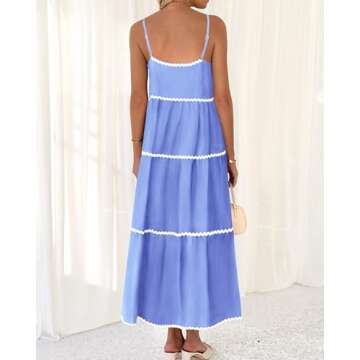 Stylish BTFBM Summer Maxi Dress with Adjustable Straps
