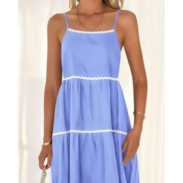 Stylish BTFBM Summer Maxi Dress with Adjustable Straps