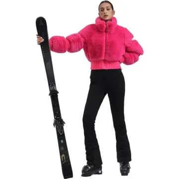 GSOU SNOW Women Ski Jacket Warm Faux Fur Outdoor Wear