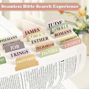 OHOME Bible Tabs - Bible Study Supplies - Boho Theme Laminated Bible Tabs for Women and Men Study Bible | Prayer Bible Tabs for Bible Study Guide,Large Print Bible,Valentines Day Gifts