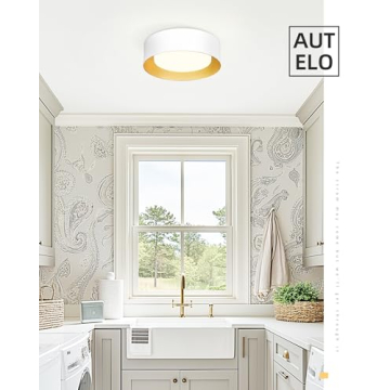 AUTELO Modern 14" Flush Mount Ceiling Light Fixture