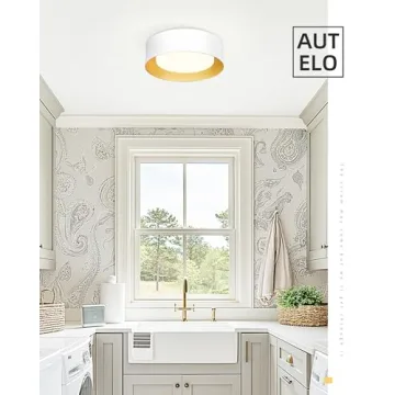 AUTELO Modern 14" Flush Mount Ceiling Light Fixture