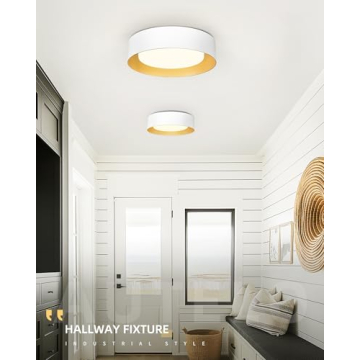 AUTELO Modern 14" Flush Mount Ceiling Light Fixture