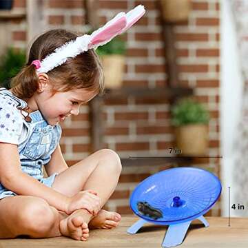 Hamster Wheel Silent Saucer Spinner - Quiet Exercise Runner for Small Pets