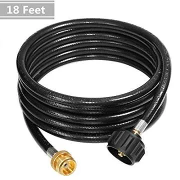 DOZYANT 18 Feet Propane Adapter Hose 1 lb to 20 lb Converter