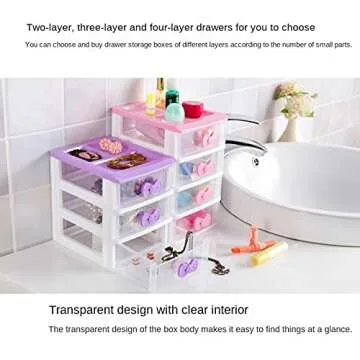 PEXIZUAN Kawaii Makeup Organizer Kawaii Desk Organizer Kawaii Room Accessories Kawaii Desk Decor Kawaii Room Decor Kawaii Stuff for Room Organizer (2 3 4Layers)(4 Layers)