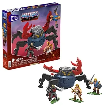 MEGA Masters of The Universe Building Set, She-Ra vs Hordak & Monstroid with 306 Pieces, 3 Poseable ...