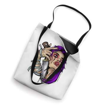 Silent Woman & Knife Tote Bag