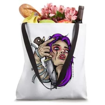 Silent Woman & Knife Tote Bag