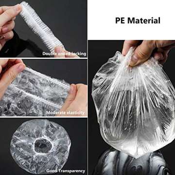 200 Disposable Shower Caps - Waterproof & Versatile for Women