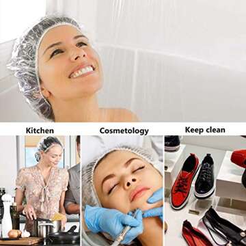 200 Disposable Shower Caps - Waterproof & Versatile for Women