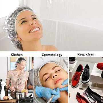 200 Disposable Shower Caps - Waterproof & Versatile for Women