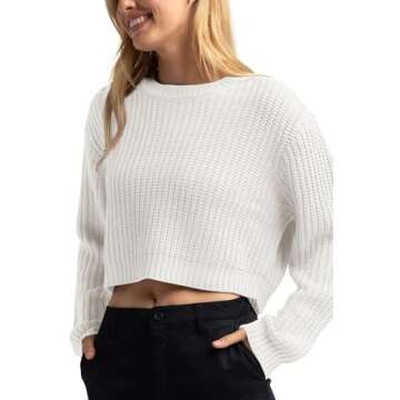Stylish Jumppmile Women's Crop Sweater for Everyday Wear
