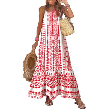 Dokotoo Boho Floral Maxi Summer Dress for Women 2025