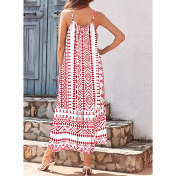 Dokotoo Boho Floral Maxi Summer Dress for Women 2025