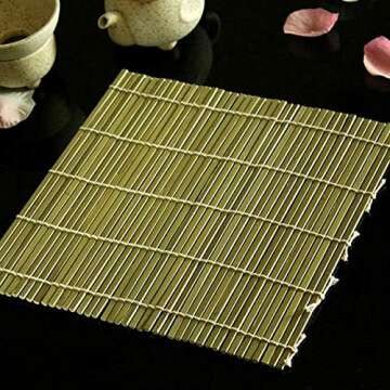 JapanBargain 3987, Set of 6 Bamboo Sushi Rolling Mats Sushi Roller Sushi Mat Sushi Maker Kit, Flat a...