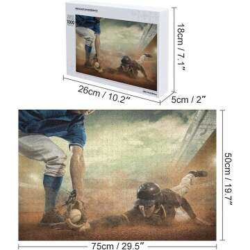 Yadesqef Baseball Puzzle - 1000 Pieces Adults Gift
