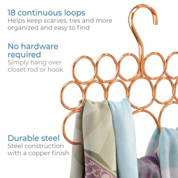 iDesign Axis Scarf Hanger for Scarves and Accessories