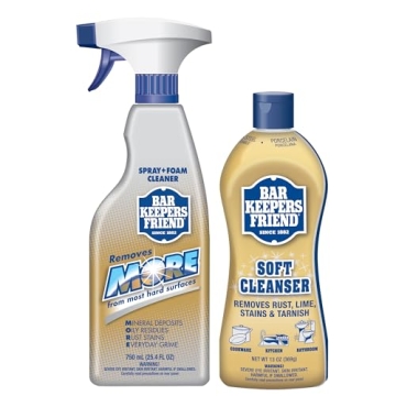 Bar Keepers Friend Soft Cleanser (13 oz) and MORE Spray + Foam (25.4 oz) Multipurpose Cleaner Bundle...