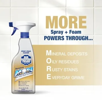 Bar Keepers Friend Soft Cleanser (13 oz) and MORE Spray + Foam (25.4 oz) Multipurpose Cleaner Bundle, Stain & Rust Remover for Multi Surface Bathroom, Kitchen & Outdoor Cleaning