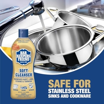 Bar Keepers Friend Soft Cleanser (13 oz) and MORE Spray + Foam (25.4 oz) Multipurpose Cleaner Bundle, Stain & Rust Remover for Multi Surface Bathroom, Kitchen & Outdoor Cleaning