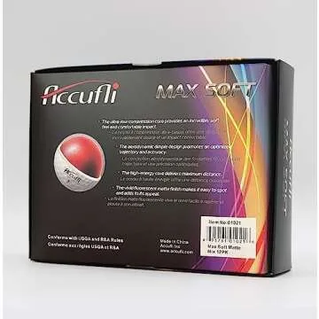 ACCUFLI Max Soft Golf Balls (Matte Mix 12PK)