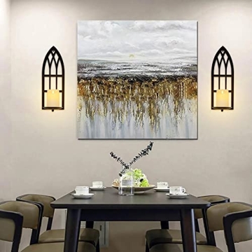 Elegant Black Metal Candle Sconces Set for Home Decor