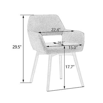 YEEFY Dining Chairs Set of 2 - Stylish & Comfy Accent Chairs
