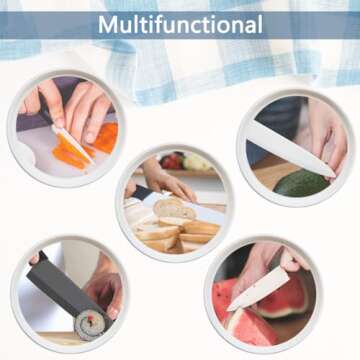 WACOOL 3-Piece Ceramic Knife Set with Sheaths