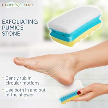 Pumice Stone for Feet - Exfoliating 2 in 1 Scrubber