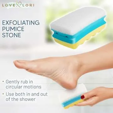 Pumice Stone for Feet - Exfoliating 2 in 1 Scrubber