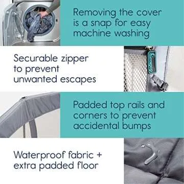 hiccapop XL 69” Portable Playpen for Babies and Toddlers