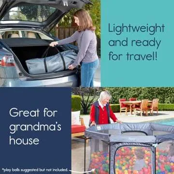 hiccapop XL 69” Portable Playpen for Babies and Toddlers