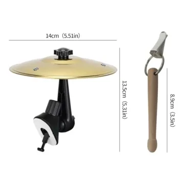 2 Pack Car Cymbal Air Vent - Mini Drum Set with Stick for Fun Music Sessions