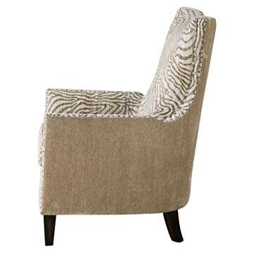 Stylish Beige Jungle Print Zebra Arm Chair for Home