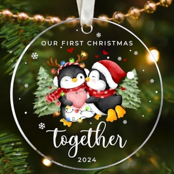Our First Christmas Together Penguin Couple Ornament 2024