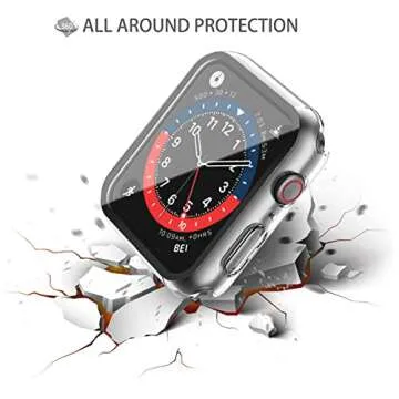 Misxi Hard Case & Glass Protector for Apple Watch 45mm