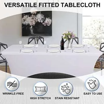 OutdoorLines Fitted Tablecloth for 6 Foot Tables