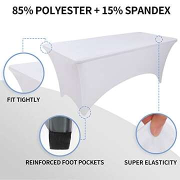OutdoorLines Fitted Tablecloth for 6 Foot Tables