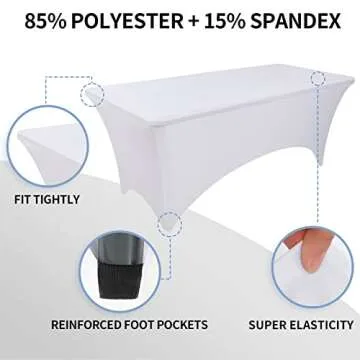 OutdoorLines Fitted Tablecloth for 6 Foot Tables