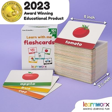 LearnWorx 101 Flashcards for Toddlers - Fun Learning Tool