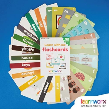 LearnWorx 101 Flashcards for Toddlers - Fun Learning Tool