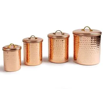 Copper Plated Canister Set - Stylish & Airtight Storage Solutions