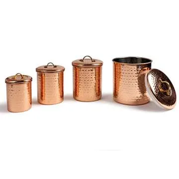 Copper Plated Canister Set - Stylish & Airtight Storage Solutions