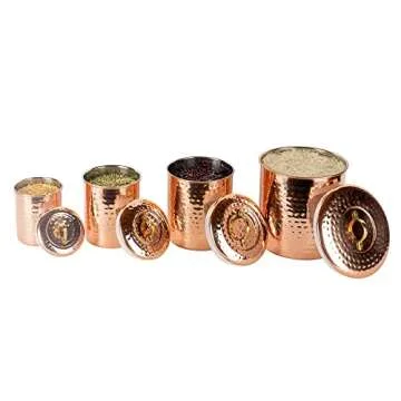 Copper Plated Canister Set - Stylish & Airtight Storage Solutions